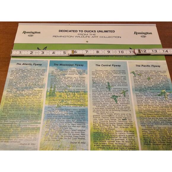 1982 Vintage Remington Dupont Calendar Wildlife and Hunting Memorabilia - Picture 2 of 9